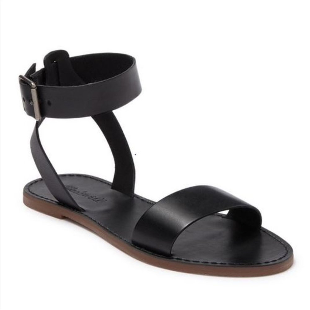 Madewell The Boardwalk Leather Ankle Strap Sandal